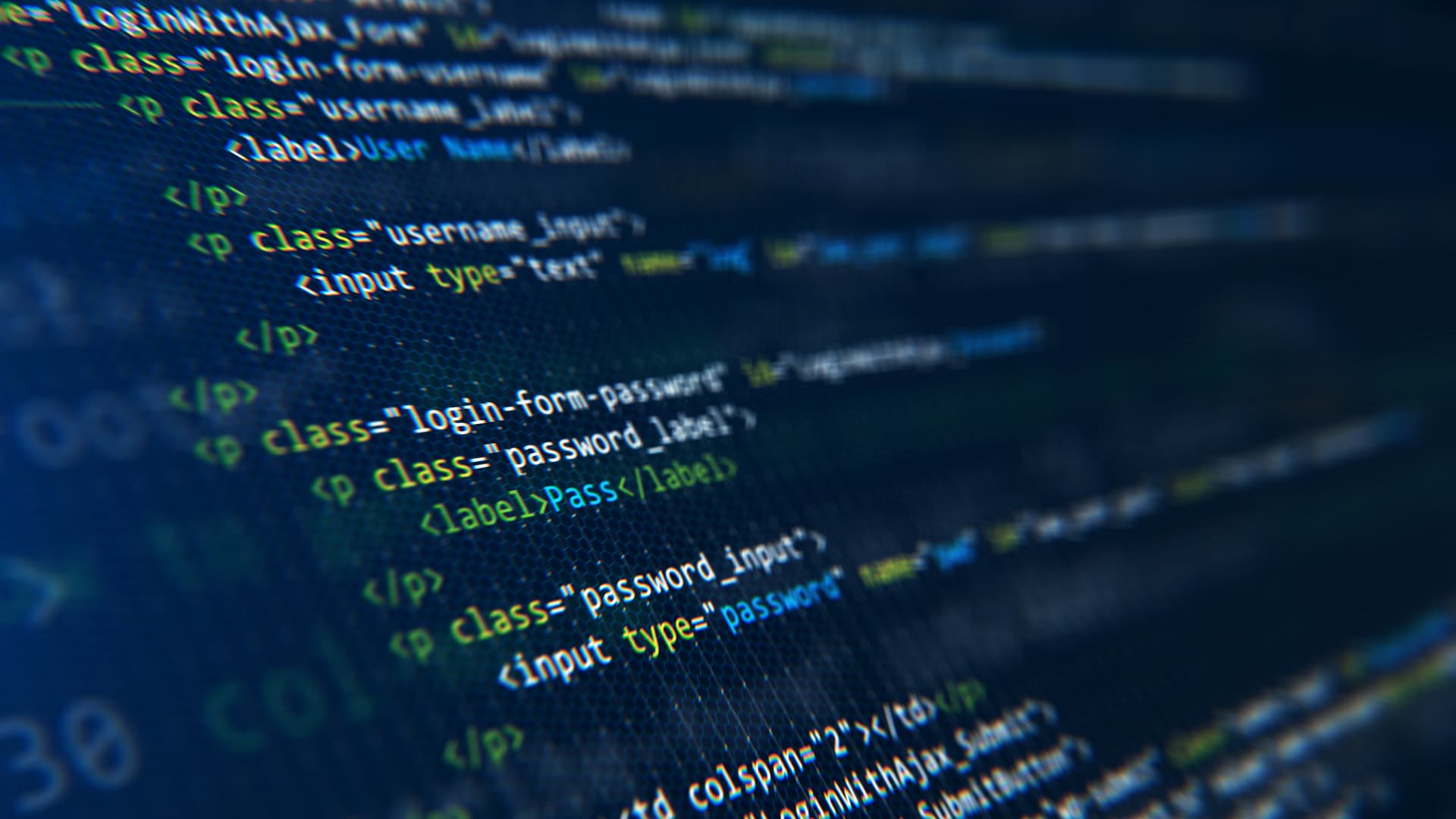 Codezeilen auf einem Computerbildschirm